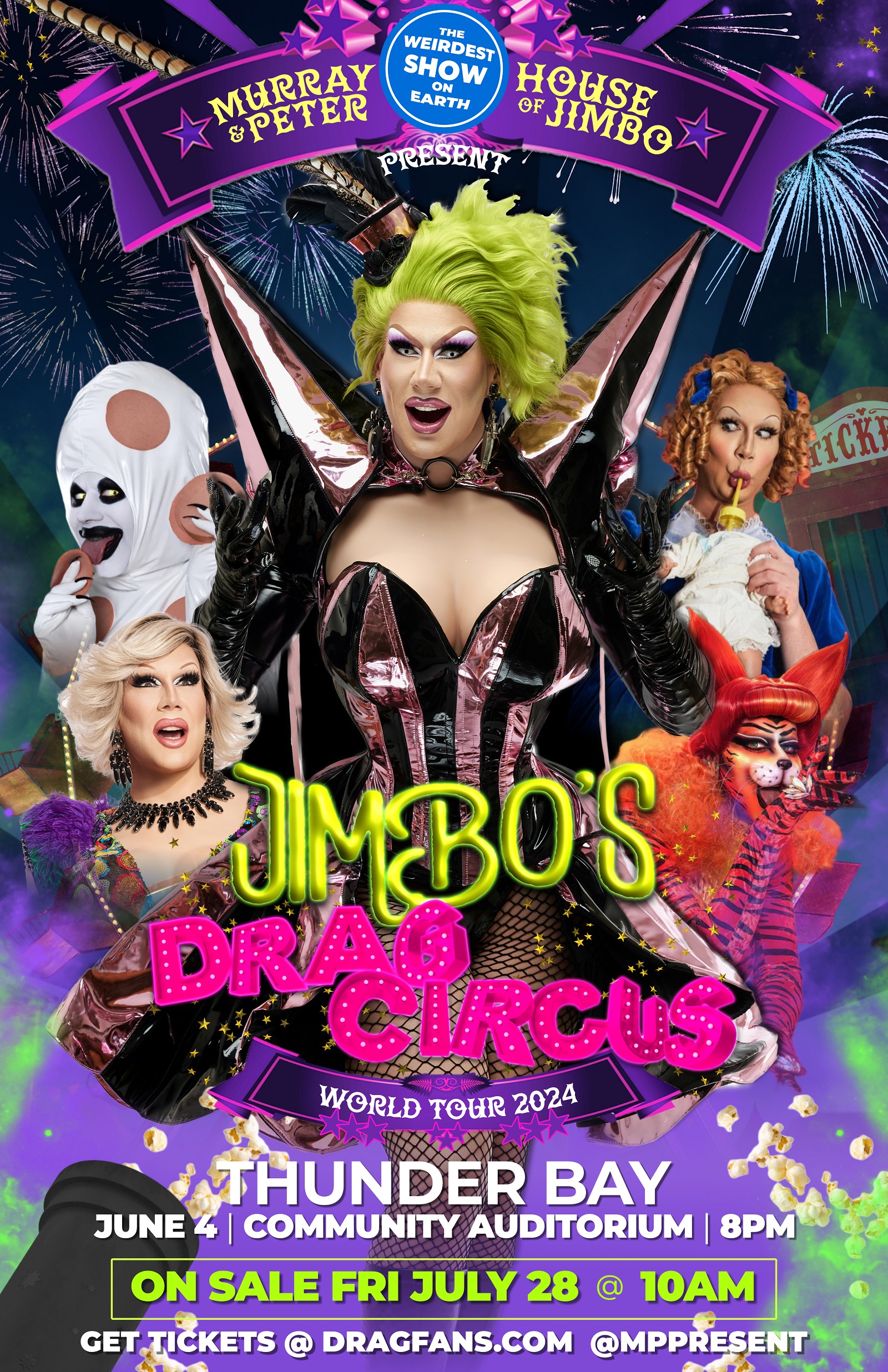 Thunder Bay Community Auditorium Jimbo's Drag Circus World Tour 2024